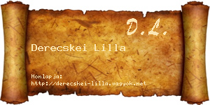 Derecskei Lilla névjegykártya
