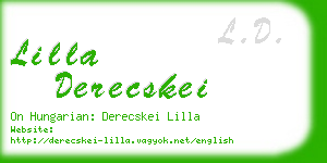 lilla derecskei business card